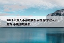 2024年双人小游戏联机手机游戏:双人小游戏 手机游戏联机