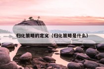 归化策略的定义（归化策略是什么）