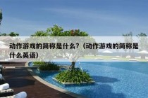 动作游戏的简称是什么?（动作游戏的简称是什么英语）