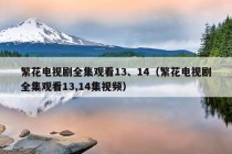 繁花电视剧全集观看13、14（繁花电视剧全集观看13,14集视频）