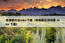 电视剧大全mkv下载（电视剧在线观看 mkv 下载）