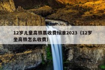 12岁儿童高铁票收费标准2023（12岁坐高铁怎么收费）