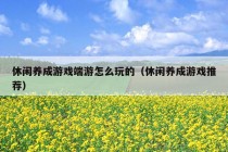 休闲养成游戏端游怎么玩的（休闲养成游戏推荐）