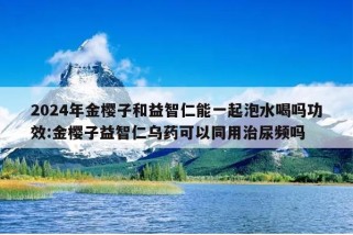 2024年金樱子和益智仁能一起泡水喝吗功效:金樱子益智仁乌药可以同用治尿频吗