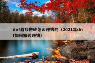 dnf游戏搬砖怎么赚钱的（2021年dnf如何搬砖赚钱）