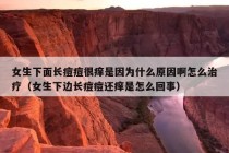 女生下面长痘痘很痒是因为什么原因啊怎么治疗（女生下边长痘痘还痒是怎么回事）