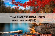 movedownwards翻译（move down the court翻译）