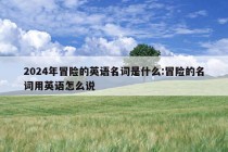 2024年冒险的英语名词是什么:冒险的名词用英语怎么说