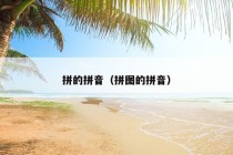 拼的拼音（拼图的拼音）