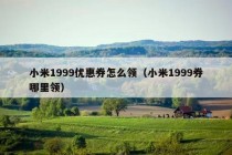 小米1999优惠券怎么领（小米1999券哪里领）