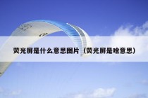 荧光屏是什么意思图片（荧光屏是啥意思）