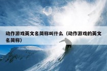 动作游戏英文名简称叫什么（动作游戏的英文名简称）