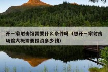 开一家射击馆需要什么条件吗（想开一家射击场馆大概需要投资多少钱）