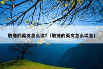 敏捷的英文怎么读?（敏捷的英文怎么读音）