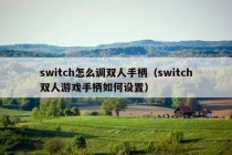 switch怎么调双人手柄（switch双人游戏手柄如何设置）