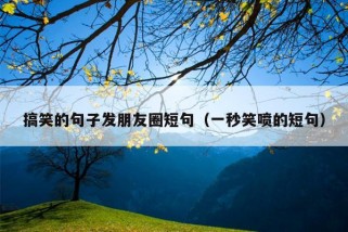 搞笑的句子发朋友圈短句（一秒笑喷的短句）