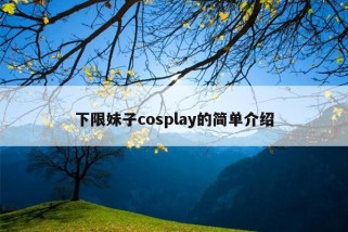 下限妹子cosplay的简单介绍