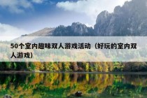 50个室内趣味双人游戏活动（好玩的室内双人游戏）