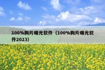 100%胸片曝光软件（100%胸片曝光软件2023）