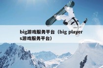 big游戏服务平台（big players游戏服务平台）