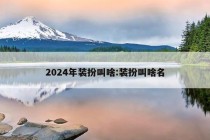 2024年装扮叫啥:装扮叫啥名