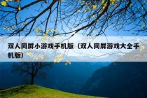 双人同屏小游戏手机版（双人同屏游戏大全手机版）