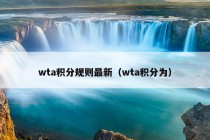 wta积分规则最新（wta积分为）