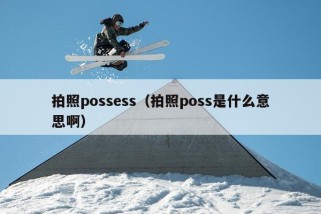 拍照possess（拍照poss是什么意思啊）