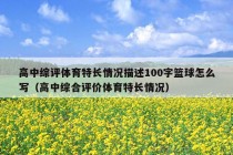 高中综评体育特长情况描述100字篮球怎么写（高中综合评价体育特长情况）