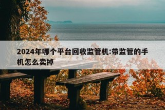 2024年哪个平台回收监管机:带监管的手机怎么卖掉