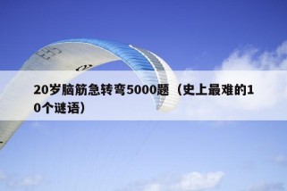 20岁脑筋急转弯5000题（史上最难的10个谜语）