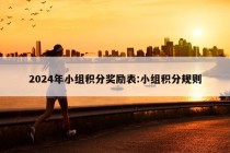 2024年小组积分奖励表:小组积分规则