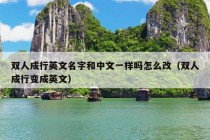 双人成行英文名字和中文一样吗怎么改（双人成行变成英文）