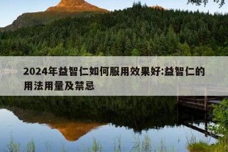 2024年益智仁如何服用效果好:益智仁的用法用量及禁忌