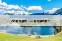 iOS射击游戏（ios射击游戏特工）