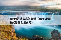 carry的过去式怎么说（carry的过去式是什么怎么写）