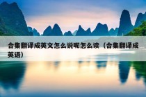 合集翻译成英文怎么说呢怎么读（合集翻译成英语）