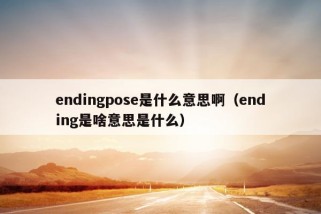 endingpose是什么意思啊（ending是啥意思是什么）