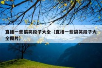 直播一些搞笑段子大全（直播一些搞笑段子大全图片）