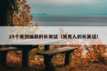 25个笑到抽筋的长笑话（笑死人的长笑话）