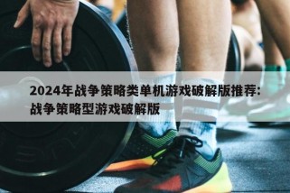 2024年战争策略类单机游戏破解版推荐:战争策略型游戏破解版