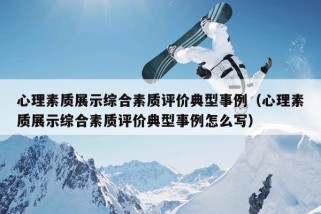 心理素质展示综合素质评价典型事例（心理素质展示综合素质评价典型事例怎么写）