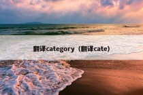 翻译category（翻译cate）