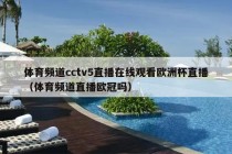 体育频道cctv5直播在线观看欧洲杯直播（体育频道直播欧冠吗）