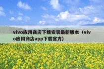 vivo应用商店下载安装最新版本（vivo应用商店app下载官方）