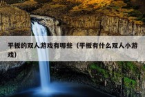 平板的双人游戏有哪些（平板有什么双人小游戏）