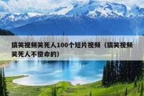 搞笑视频笑死人100个短片视频（搞笑视频笑死人不偿命的）