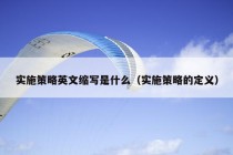 实施策略英文缩写是什么（实施策略的定义）