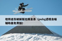 地铁逃生破解版无限金条（pubg透视自瞄辅助器免费版）