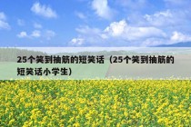 25个笑到抽筋的短笑话（25个笑到抽筋的短笑话小学生）